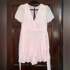 Pink romper/ dress!! and ties in a bow in the back!